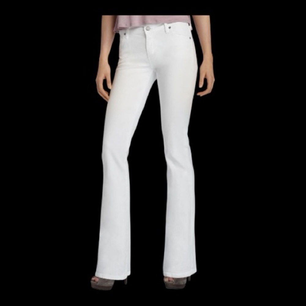 Citizens of Humanity Classic Mid Rise Bootcut White Stretch Denim Jeans Spring